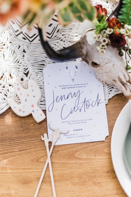 Boho Western boy's baby shower