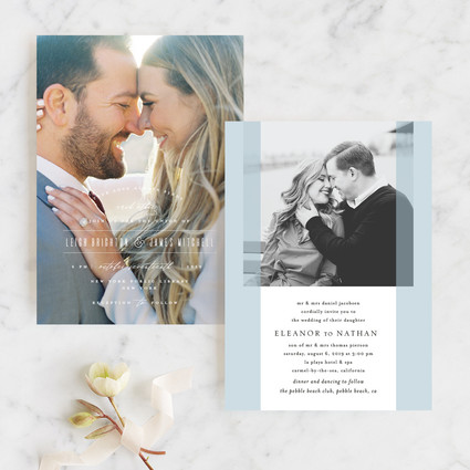 On trend invitations for 2019 weddings from Minted