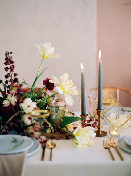 Modern spring tablescape