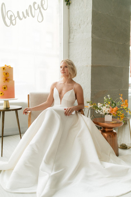 Modern wedding gown
