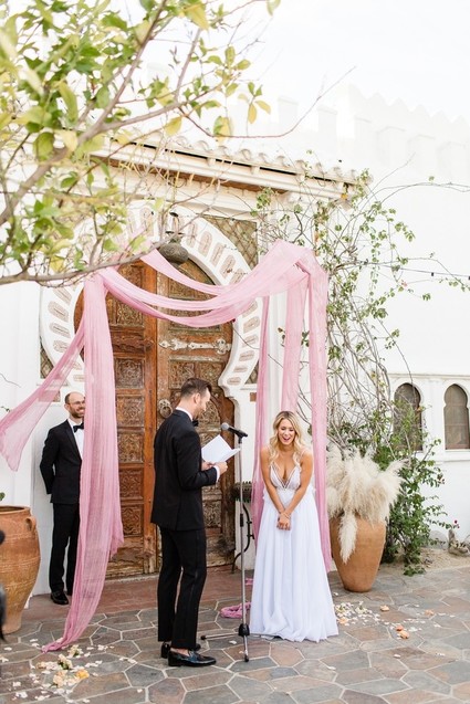 Milennial Pink Boho Dream Wedding at Korakia in Palm Springs