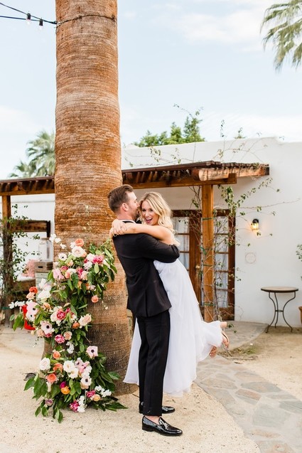 Milennial Pink Boho Dream Wedding at Korakia in Palm Springs