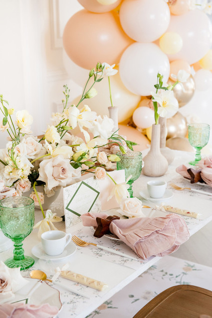 Floral French Cafe girl's birthday Inspiration