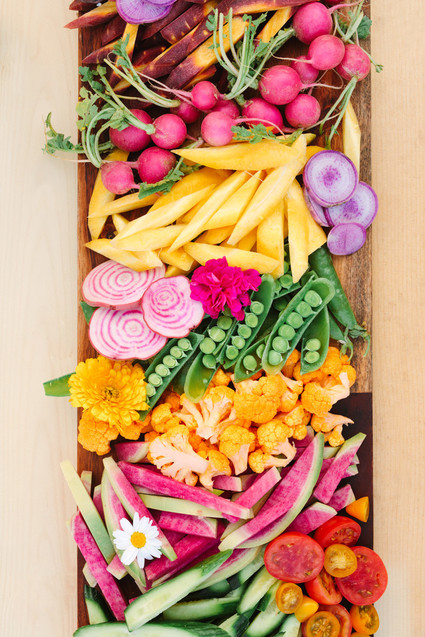 Spring crudités boards