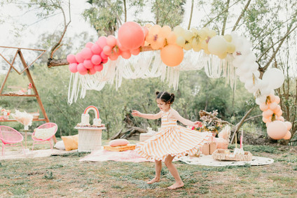 Rainbow alpaca girl's birthday party for twins