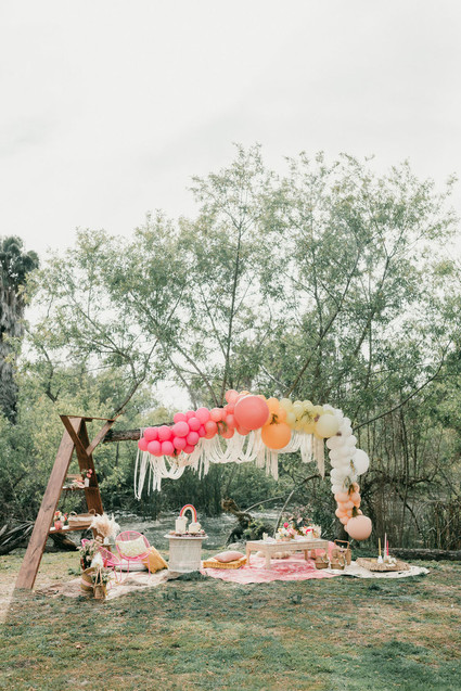 Rainbow alpaca girl's birthday party for twins