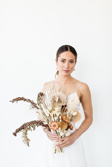 Natural tone modern Wabi Sabi wedding ideas