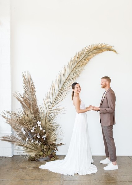 Natural tone modern Wabi Sabi wedding ideas