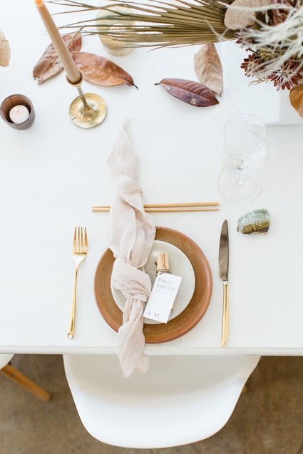 Natural tone modern Wabi Sabi wedding ideas