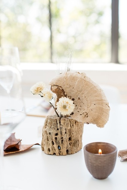 Natural tone modern Wabi Sabi wedding ideas