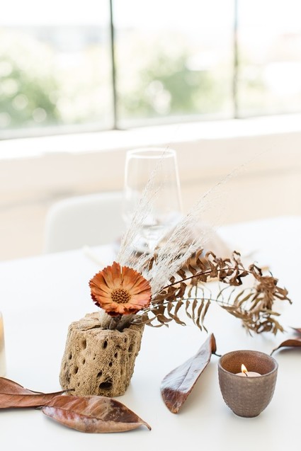 Natural tone modern Wabi Sabi wedding ideas