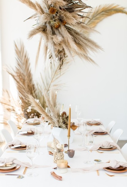 Natural tone modern Wabi Sabi wedding ideas