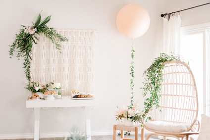 Botanical themed girl's baby shower
