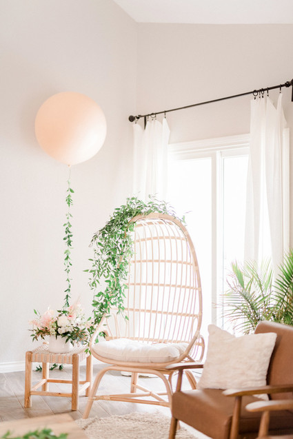 Botanical themed girl's baby shower