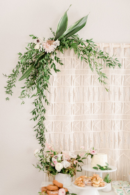 Botanical themed girl's baby shower