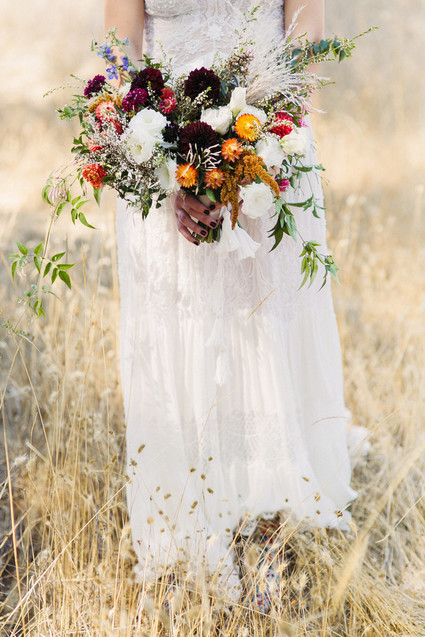 strawflower wedding bouquet