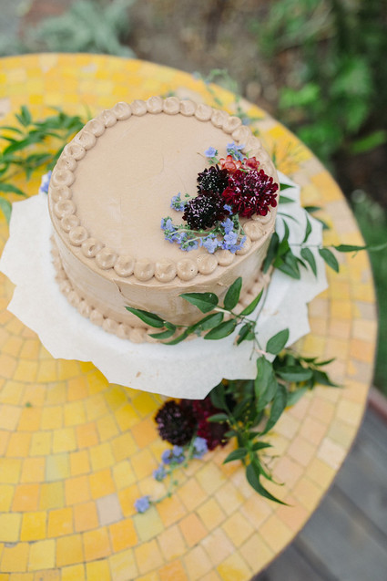beautifully rustic Anderson Valley wedding with a hippie bus and floral mandala