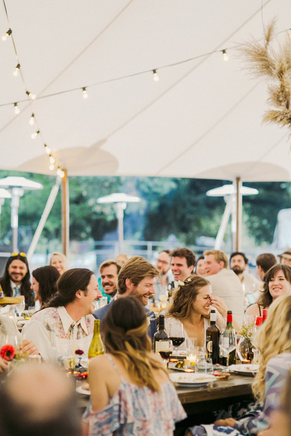 beautifully rustic Anderson Valley wedding with a hippie bus and floral mandala
