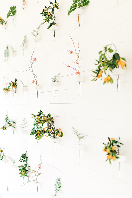 Floral installation wall at the Prospect House Austin TX