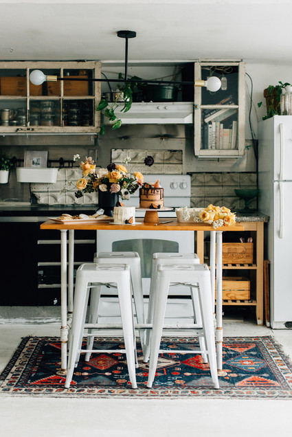 Cozy rainy day engagement photos styled at home