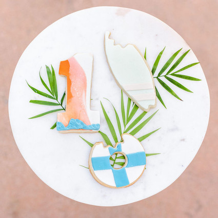 Surf themed 1st birthday party