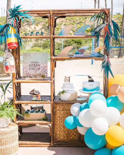 Surf themed 1st birthday party