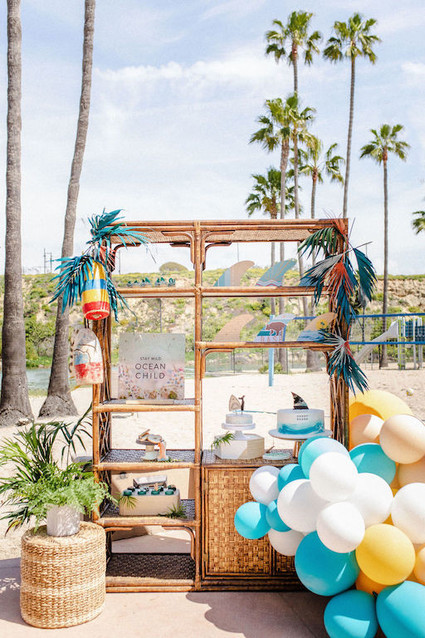 Surf themed 1st birthday party