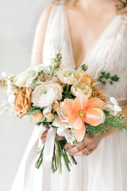 Marigold and grey modern tropical wedding ideas