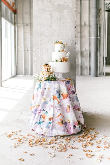 Marigold and grey modern tropical wedding ideas