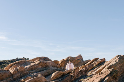 Boho bridal vibes at Vasquez Rocks