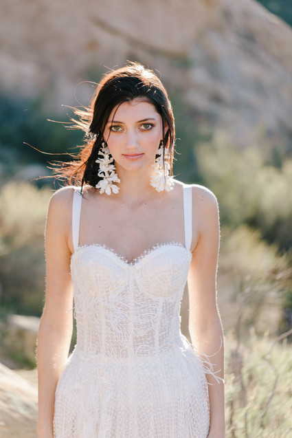 Boho bridal vibes at Vasquez Rocks