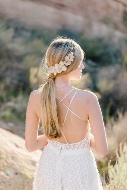 Boho bridal vibes at Vasquez Rocks