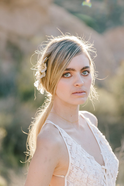 Boho bridal vibes at Vasquez Rocks