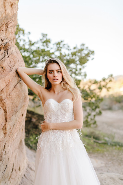 Boho bridal vibes at Vasquez Rocks
