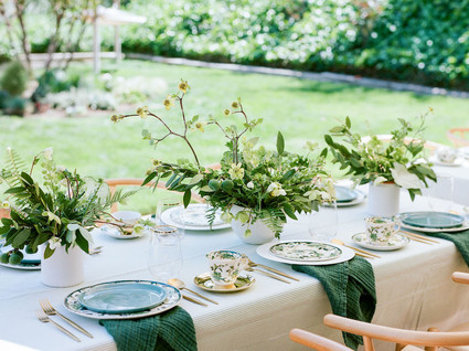 High tea backyard baby shower with baby animals