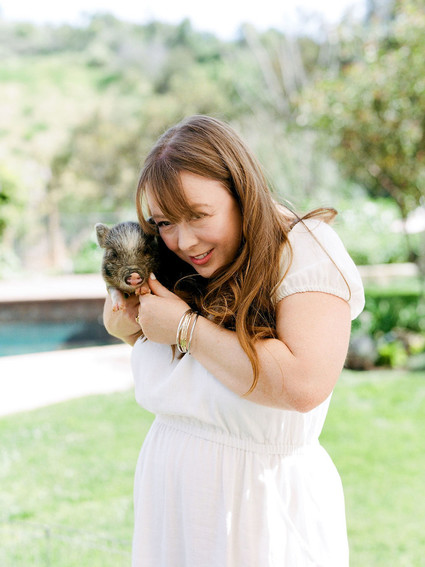 High tea backyard baby shower with baby animals