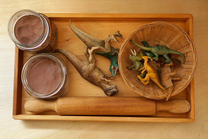 Natural dinosaur themed 3rd birthday