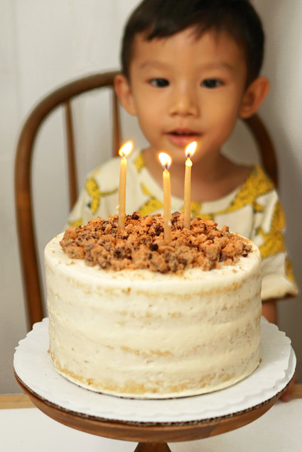 Natural dinosaur themed 3rd birthday