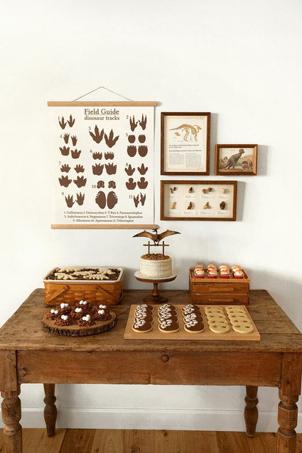 Natural dinosaur themed 3rd birthday Inspiration