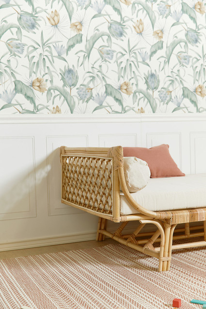 Floral protea wallpaper from Rylee + Cru for Lulu & Georgia