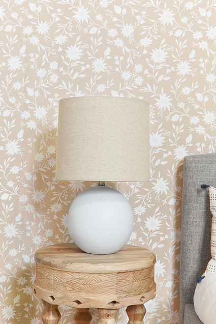 Blush floral wallpaper from Rylee + Cru