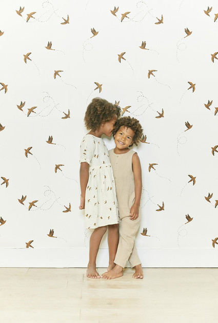 Rylee + Cru wallpaper | neutral nursery and kids room ideas on 100 Layer Cakelet
