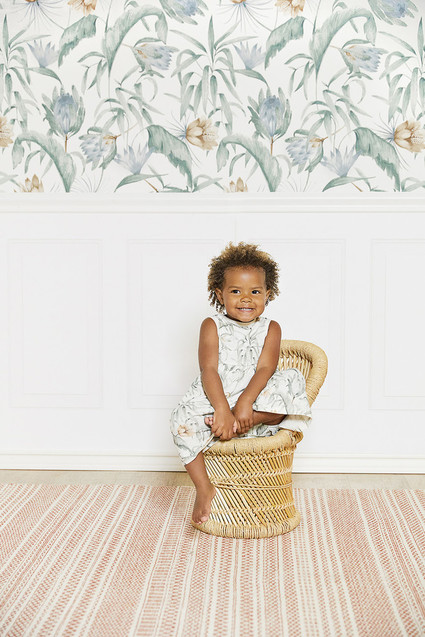 Floral protea wallpaper from Rylee + Cru for Lulu & Georgia