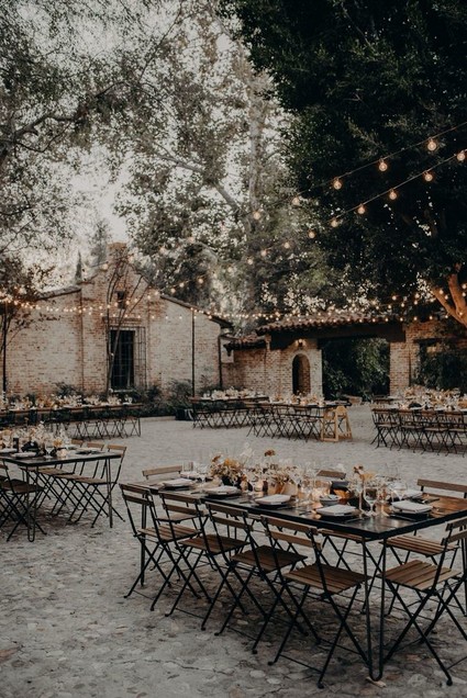 Minimal modern fall wedding at Hummingbird Nest Ranch with ALL dried flowers