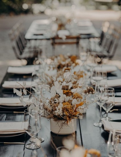 Dried flower centerpieces