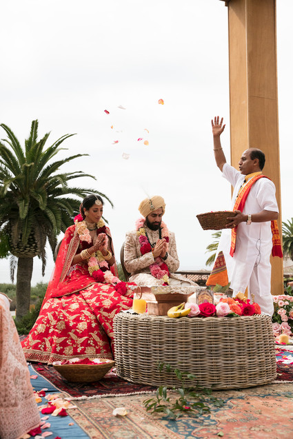 Colorful luxe Indian wedding at Bacara in Santa Barbara