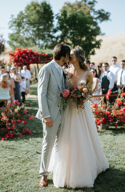 A rustic barn wedding at Red Barn Ranch inspired by berries and summer flowers Inspiration