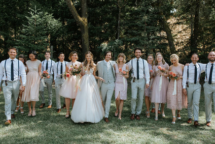 A rustic barn wedding at Red Barn Ranch inspired by berries and summer flowers Inspiration
