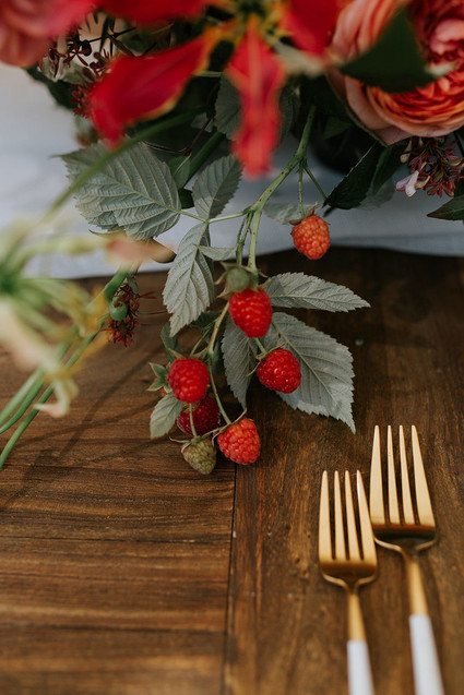 A rustic barn wedding at Red Barn Ranch inspired by berries and summer flowers