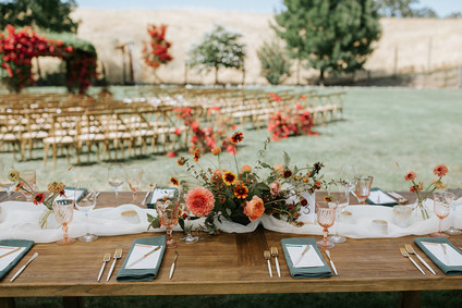 A rustic barn wedding at Red Barn Ranch inspired by berries and summer flowers Inspiration